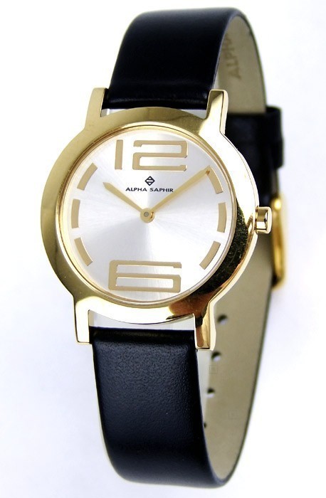 Alpha Saphir Damenuhr Armbanduhr Saphirglas extra flach AS2510-F