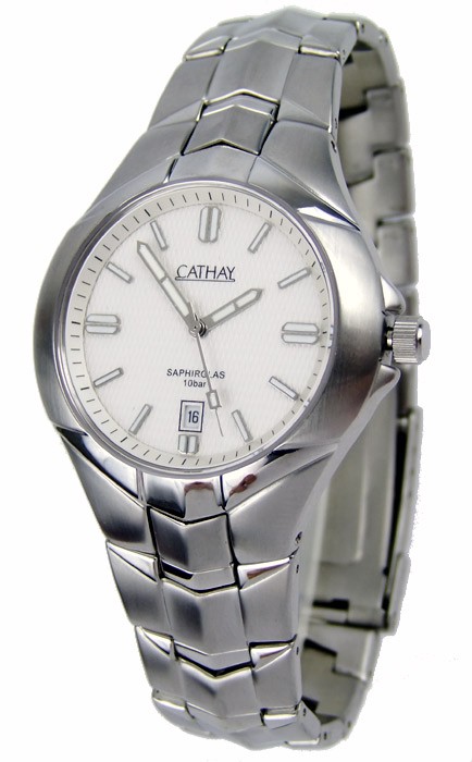 Cathay sportliche Herrenuhr Edelstahlband 12011222
