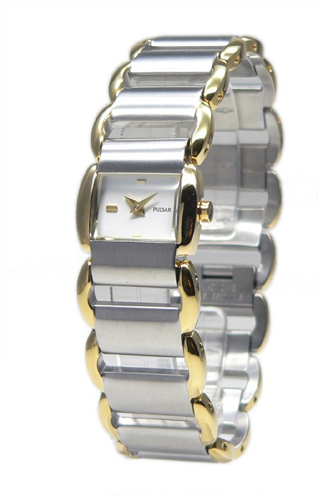 Pulsar by SEIKO analoge Damenuhr Armbanduhr Edelstahl Bicolor Uhr PJ5260X1