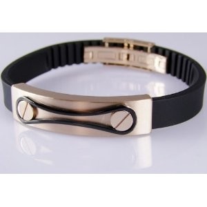 Minott Herren Armband Edelstahl - Kautschuk Rosegoldfarbig RSP073