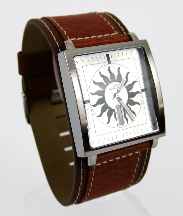 MenŽs Fashion  Herren Armbanduhr Lederband MF5009
