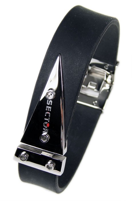 Sector-Wind Kollektion- Armband aus schwarzem Kautschuck - Large 22cm - S2K07